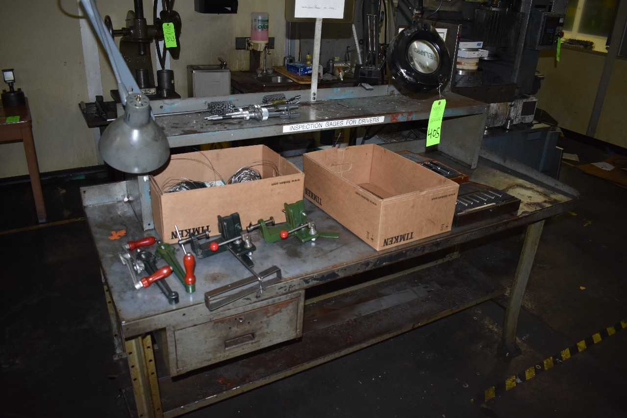 Lot of misc. Toolroom Tooling, (3) Tables & Contents on top - ELECTRIC POWER TOOLS