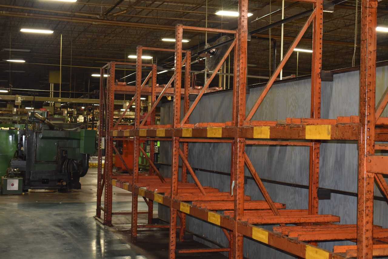 (6) Sections of Steel Racking, outside Tool Room - PALLET RACKING