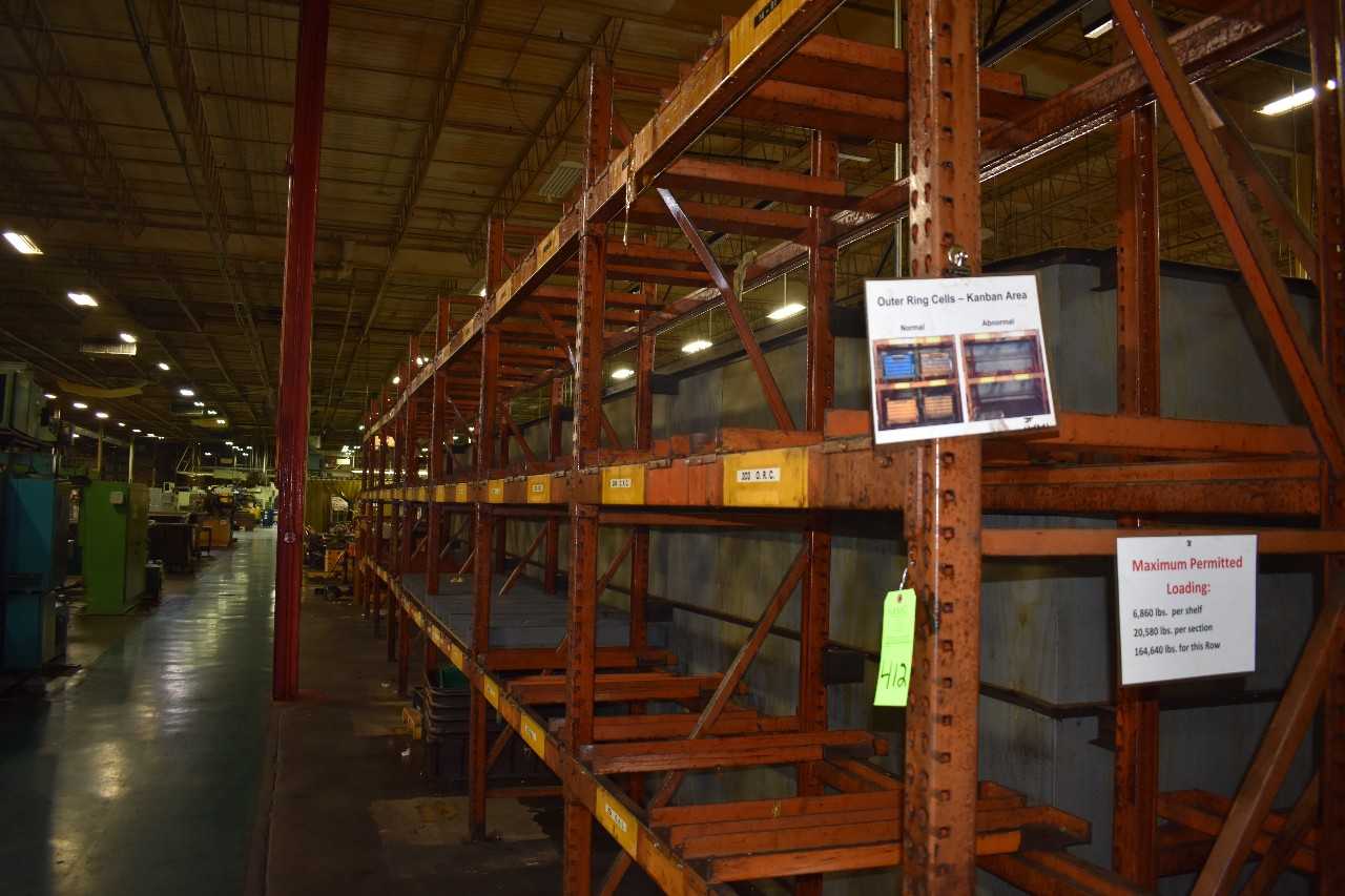 (8) section of heavy duty steel Racking  - PALLET RACKING