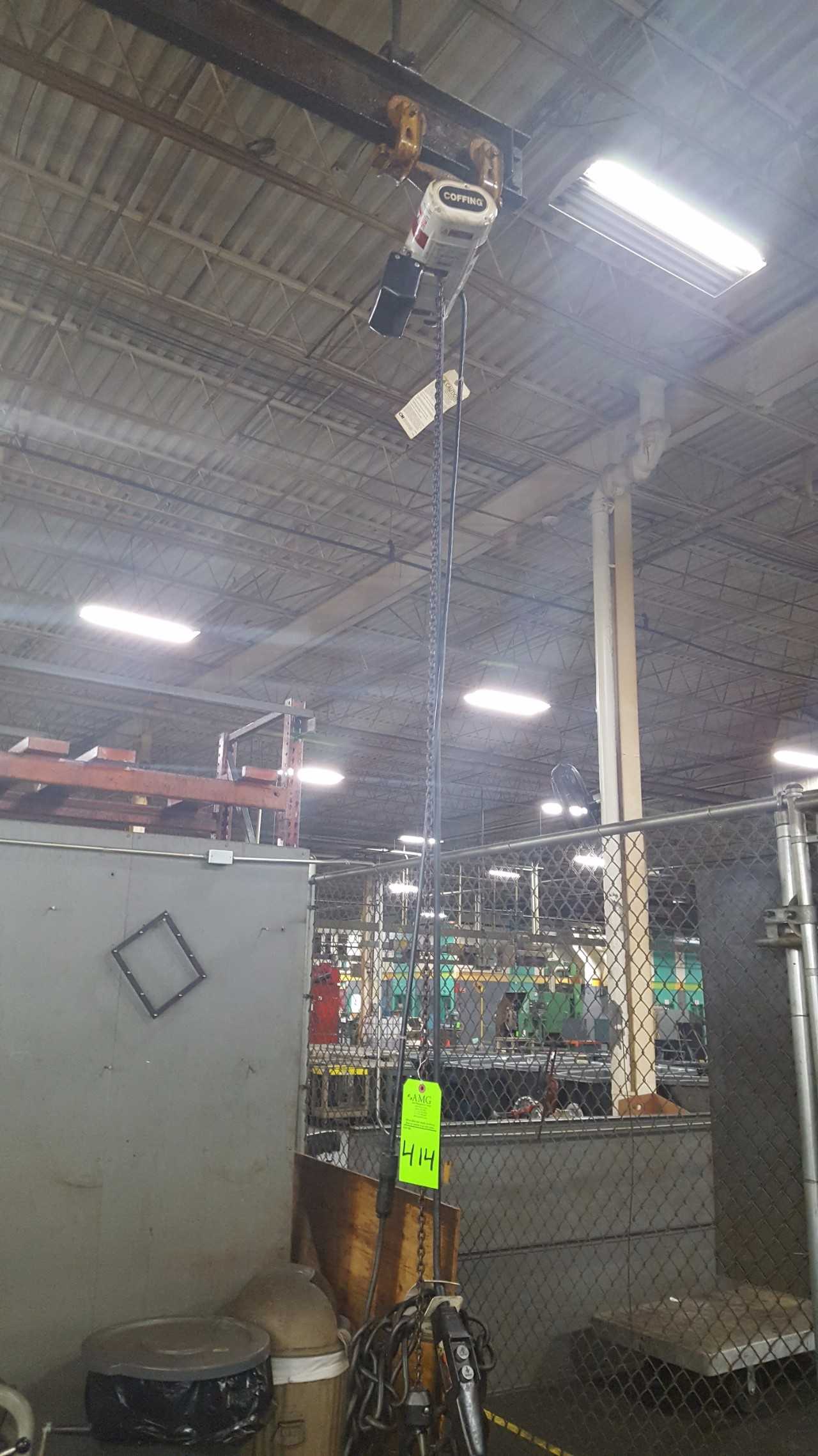 Coffing Electric Chain Hoist, Approx. .5 Ton w/ Pendant - LIFTING EQUIPMENT Coffing Electric Chain Hoist, Approx. .5 Ton w/ Pendant - LIFTING EQUIPMENT