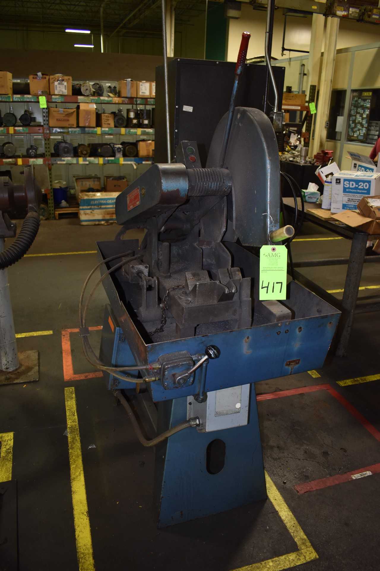 Everett Metal Chop Saw #14-16, s/n:9426, 45"x50"x34"T Steel Table - METAL SAWS