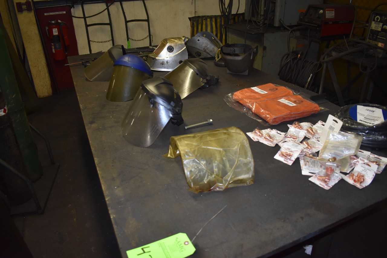 Metal Weld table w/ Weld supplies - WELDING EQUIPMENT