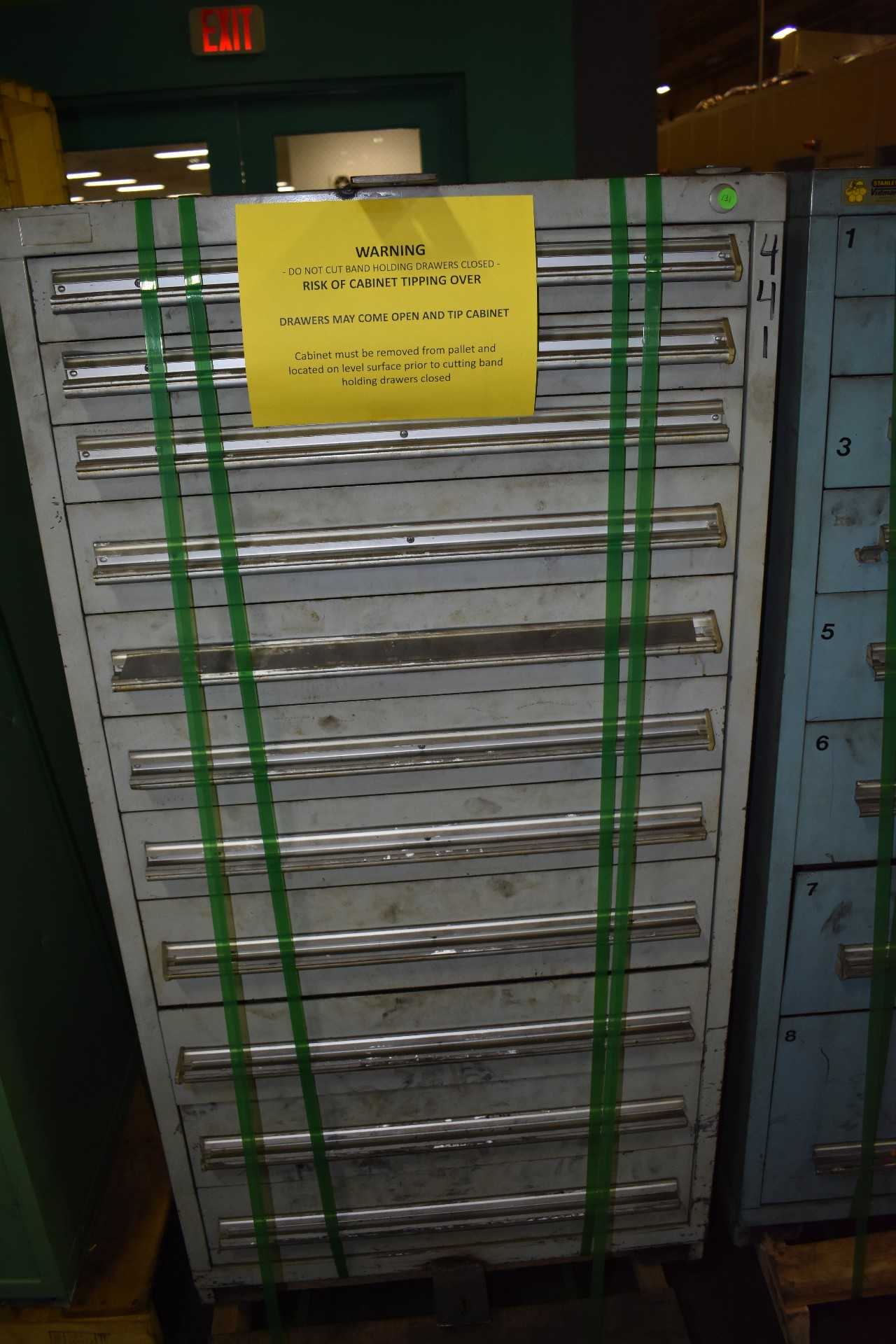 Lot of (7) Stanley Vidmar drawer style Tool Cabinet - TOOL STORAGE
