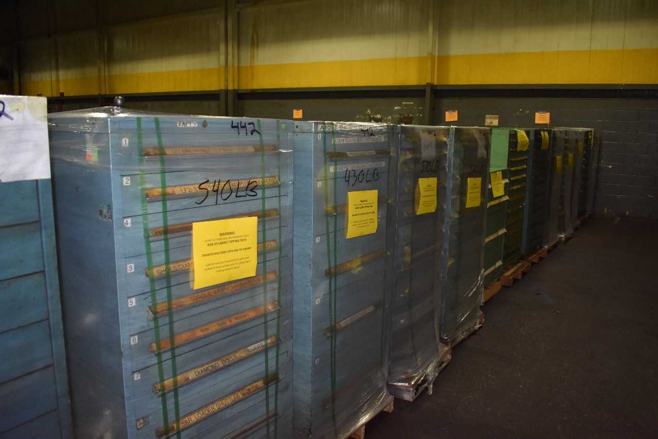 Lot of (13) Stanley Vidmar drawer style Tool Cabinet - TOOL STORAGE