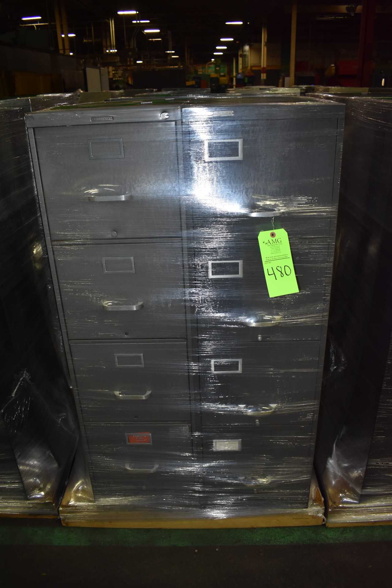 Lot of (2) 4 Drawer metal office file Cabinets - PLANT & FACILITY