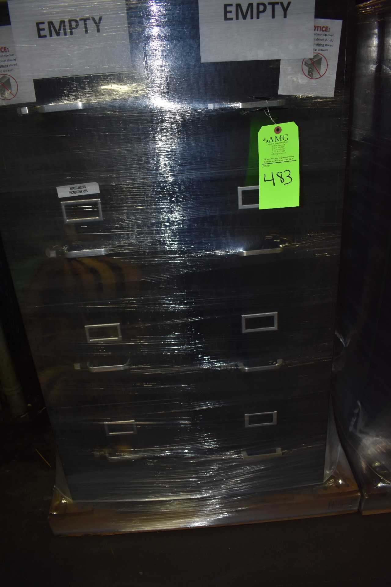 Lot of (2) 4 Drawer metal office file Cabinets - MISCELLANEOUS