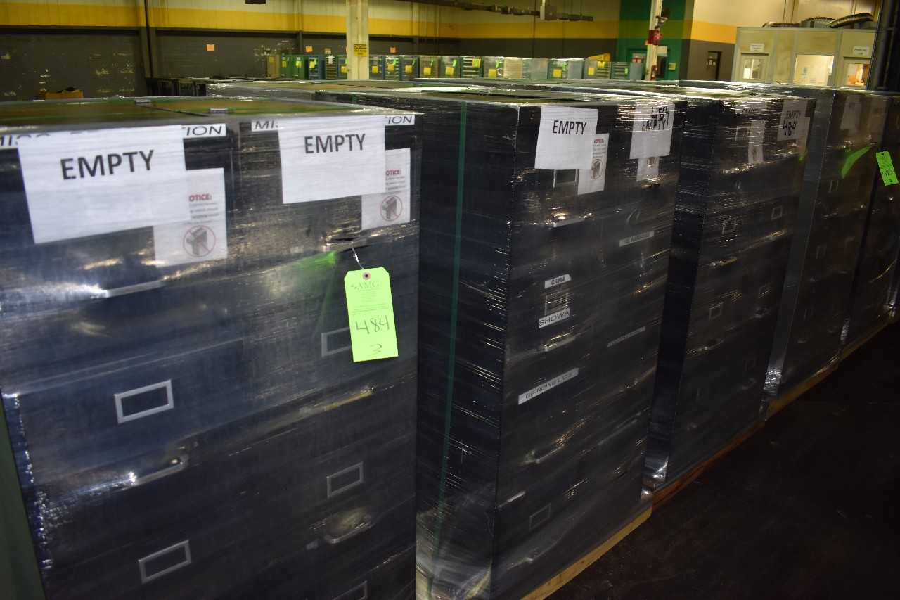 Lot of (6) 4 Drawer metal office FIle Cabinets - MISCELLANEOUS