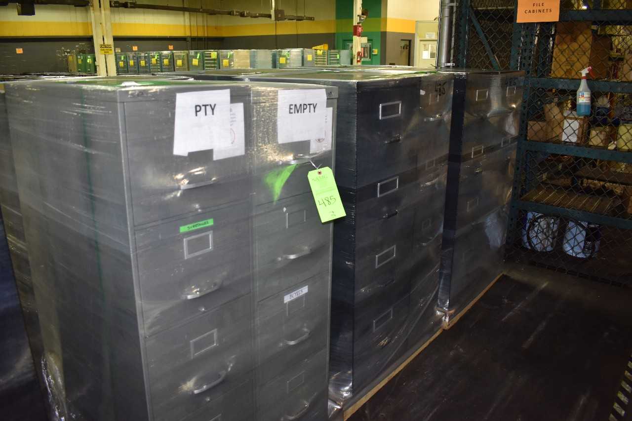 Lot of (6) 4 Drawer metal office Cabinets - MISCELLANEOUS