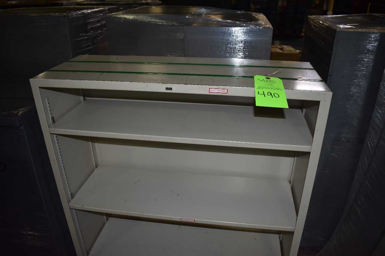 Lot of (2) Shelve style metal filing Cabinets - MISCELLANEOUS