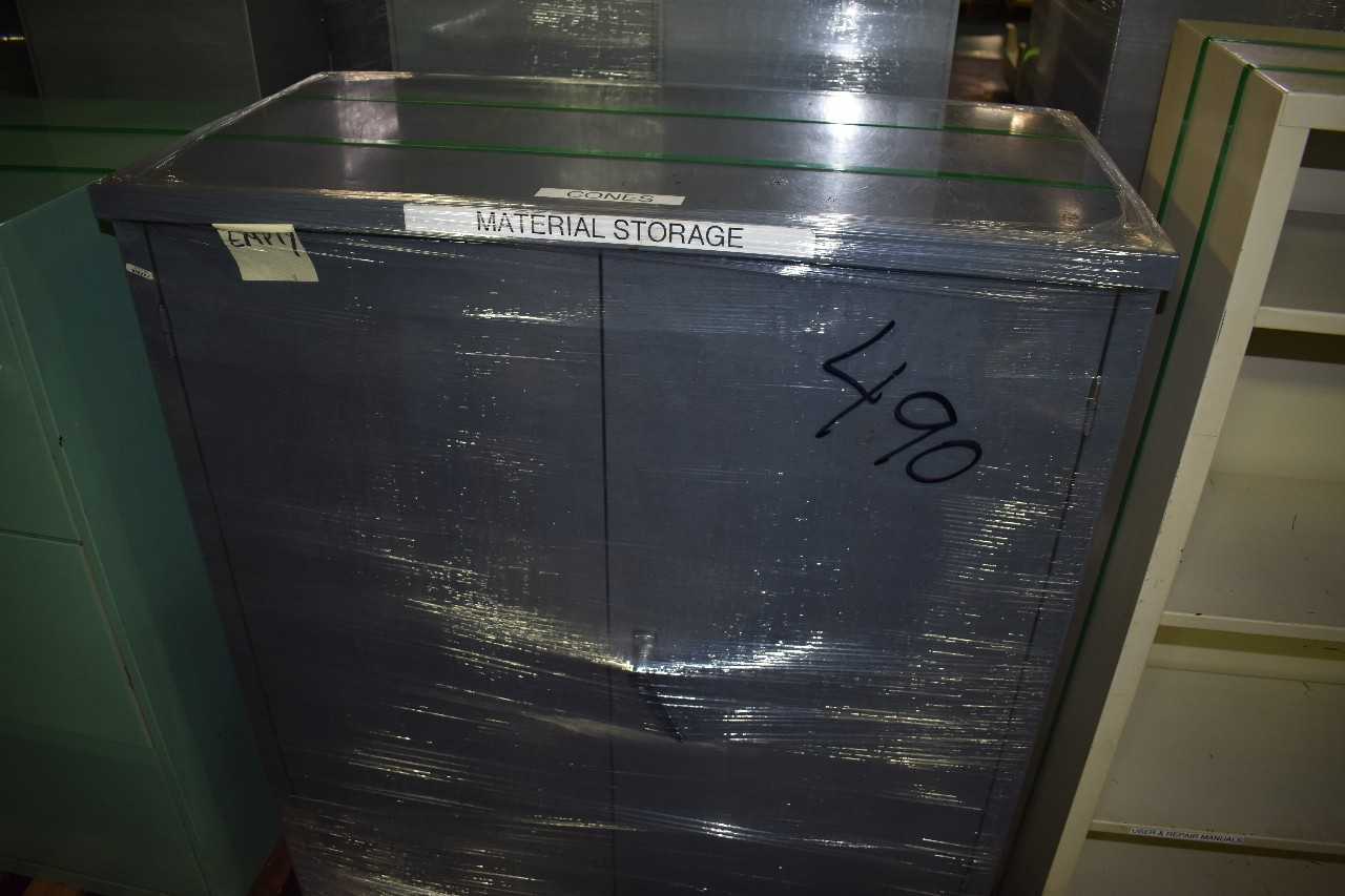Lot of (2) Shelve style metal filing Cabinets - MISCELLANEOUS