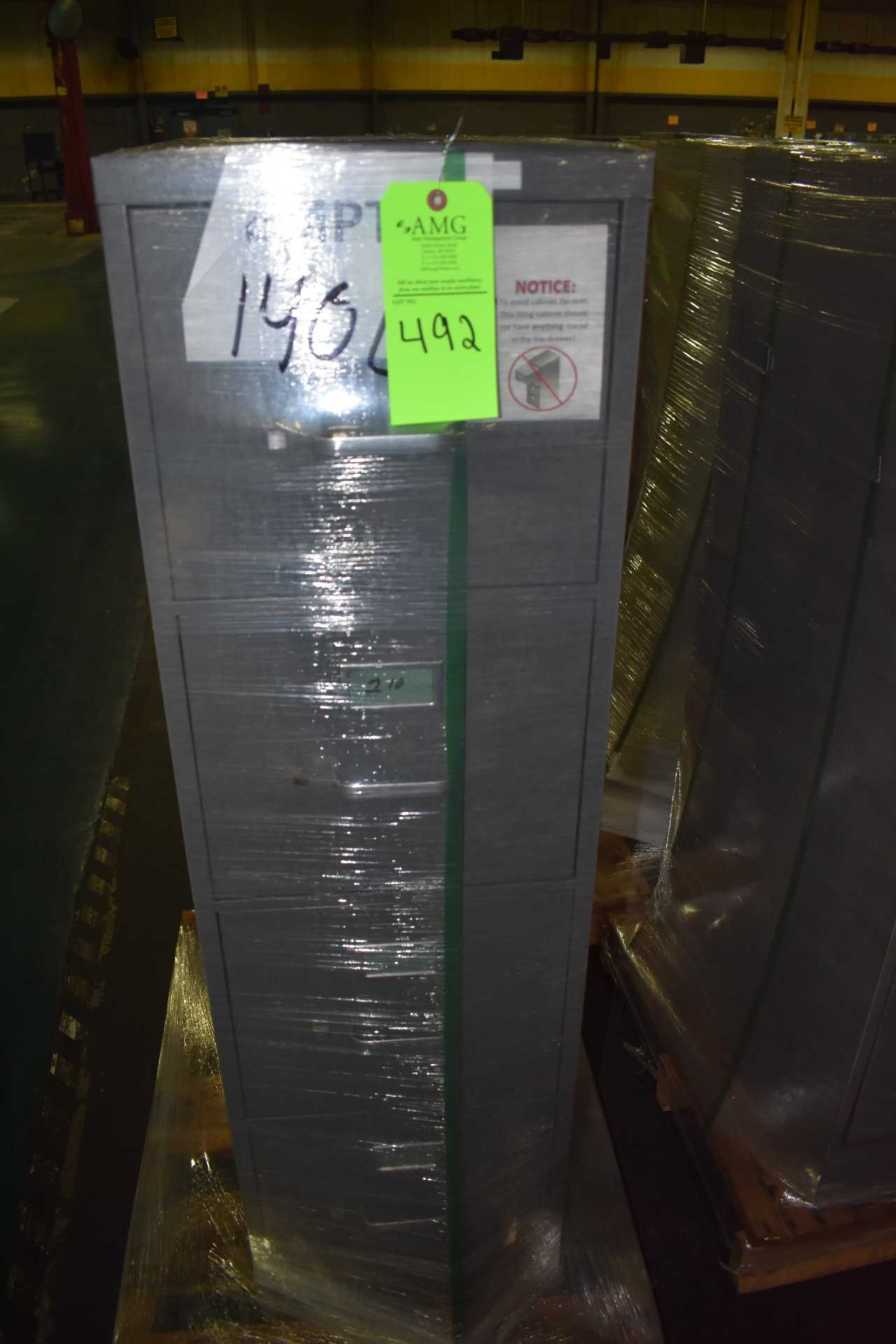 Lot of (5) 4 drawer metal office Cabinets - MISCELLANEOUS