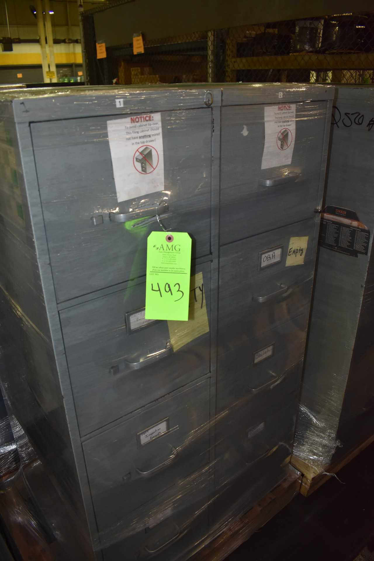 Lot of (6) 4 Drawer metal office Cabinets - MISCELLANEOUS