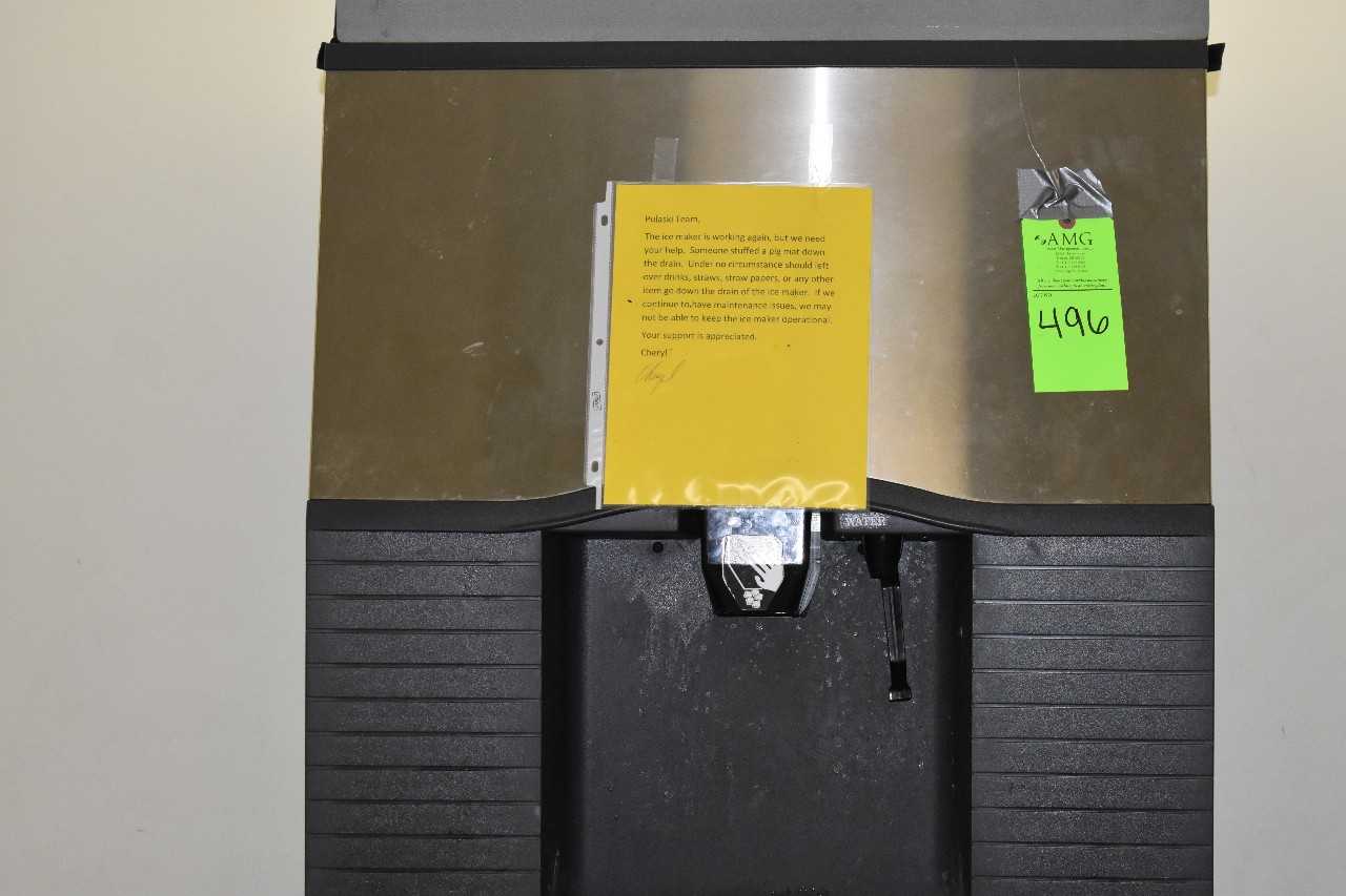 Ice-O-Matic Commercial Cafeteria Ice Maker & Water dispensor, s/n:610149209 - MISCELLANEOUS