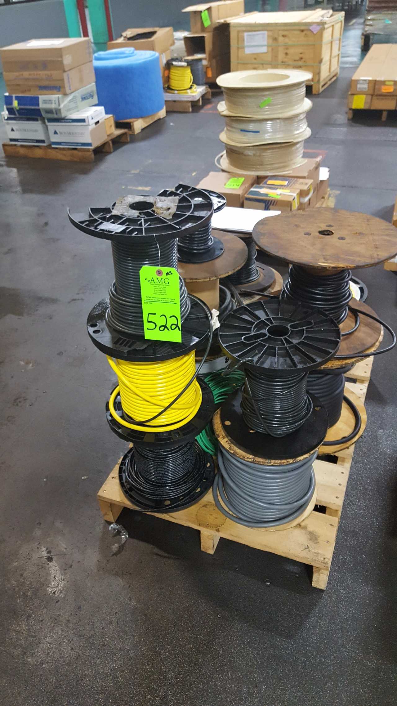 Lot 14 spools misc. Industrial wire - MISCELLANEOUS Lot 14 spools misc. Industrial wire - MISCELLANEOUS