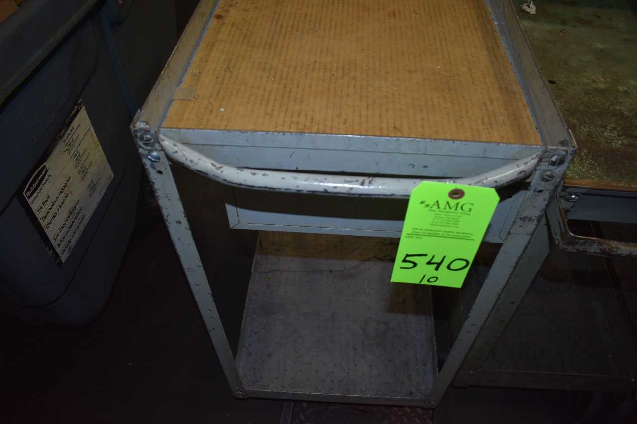 Lot of (10) Metal rolling shop Carts - ROLLING CARTS