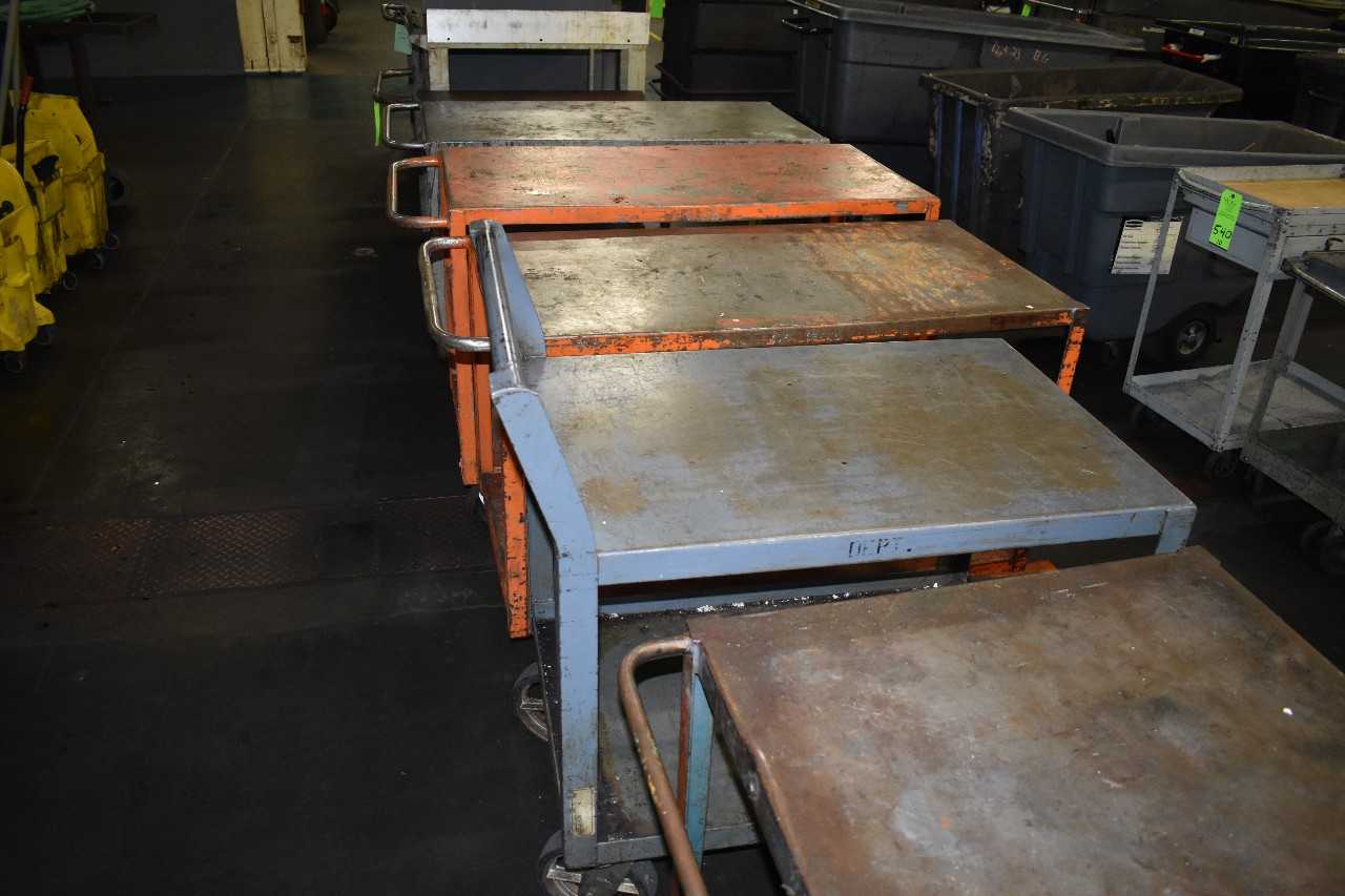 Lot of (5) Metal rolling Carts - ROLLING CARTS