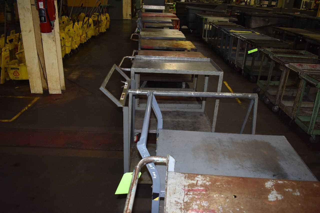 Lot of (9) Metal rolling Carts - ROLLING CARTS