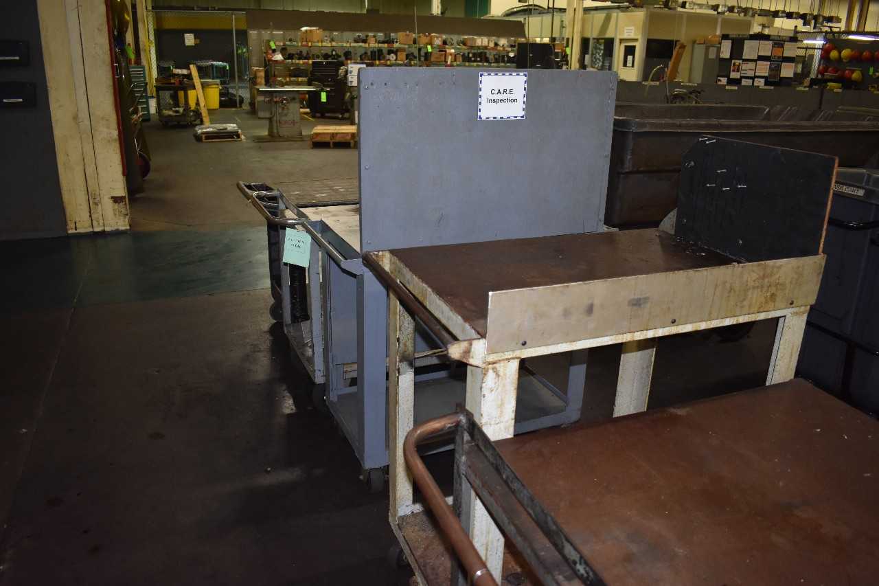 Lot of (5) Metal rolling Carts - ROLLING CARTS