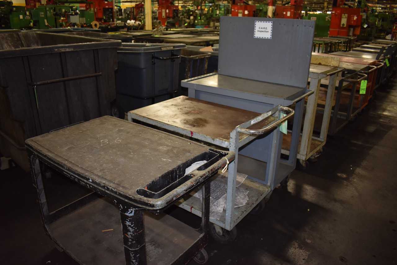 Lot of (5) Metal rolling Carts - ROLLING CARTS