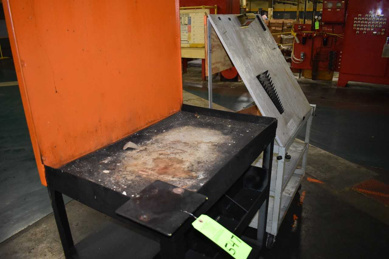 Lot of (8) Metal rolling shop Carts - ROLLING CARTS