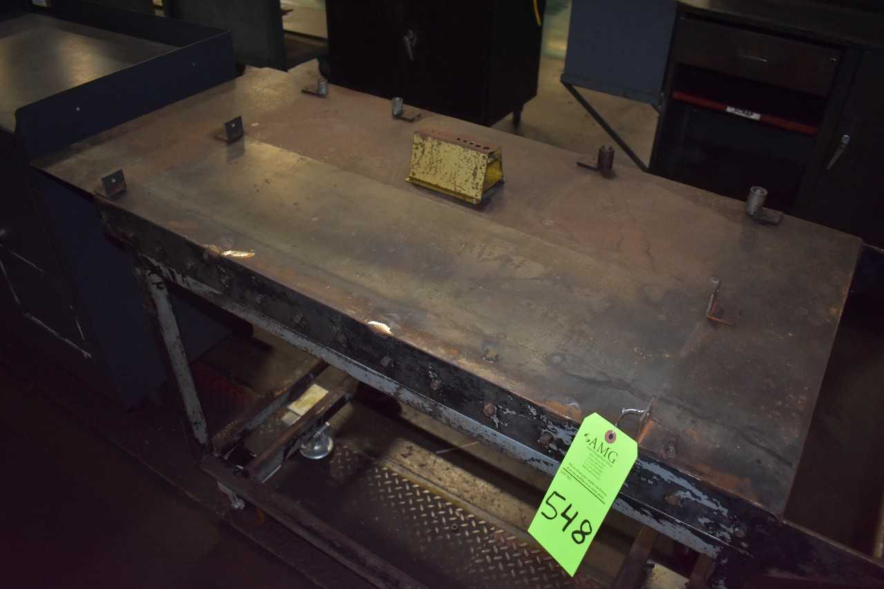 Lot of (3) Metal rolling shop Carts - ROLLING CARTS