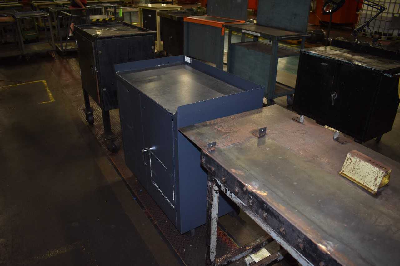 Lot of (3) Metal rolling shop Carts - ROLLING CARTS