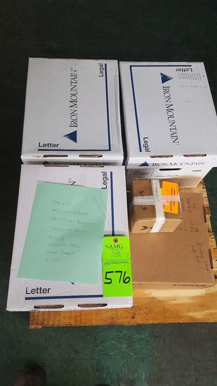 Lot of (3) boxes w misc. Cutters, Bushings, Shoulder bolts, Grinding quills - MISCELLANEOUS