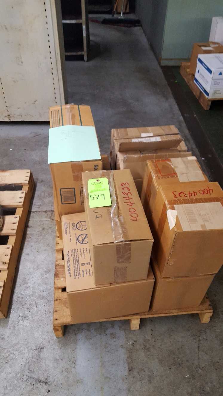 Lot of (5) boxes w/ roll feed labels, 6"x6" plastic bags, 10"X12" Lg. bags - MISCELLANEOUS