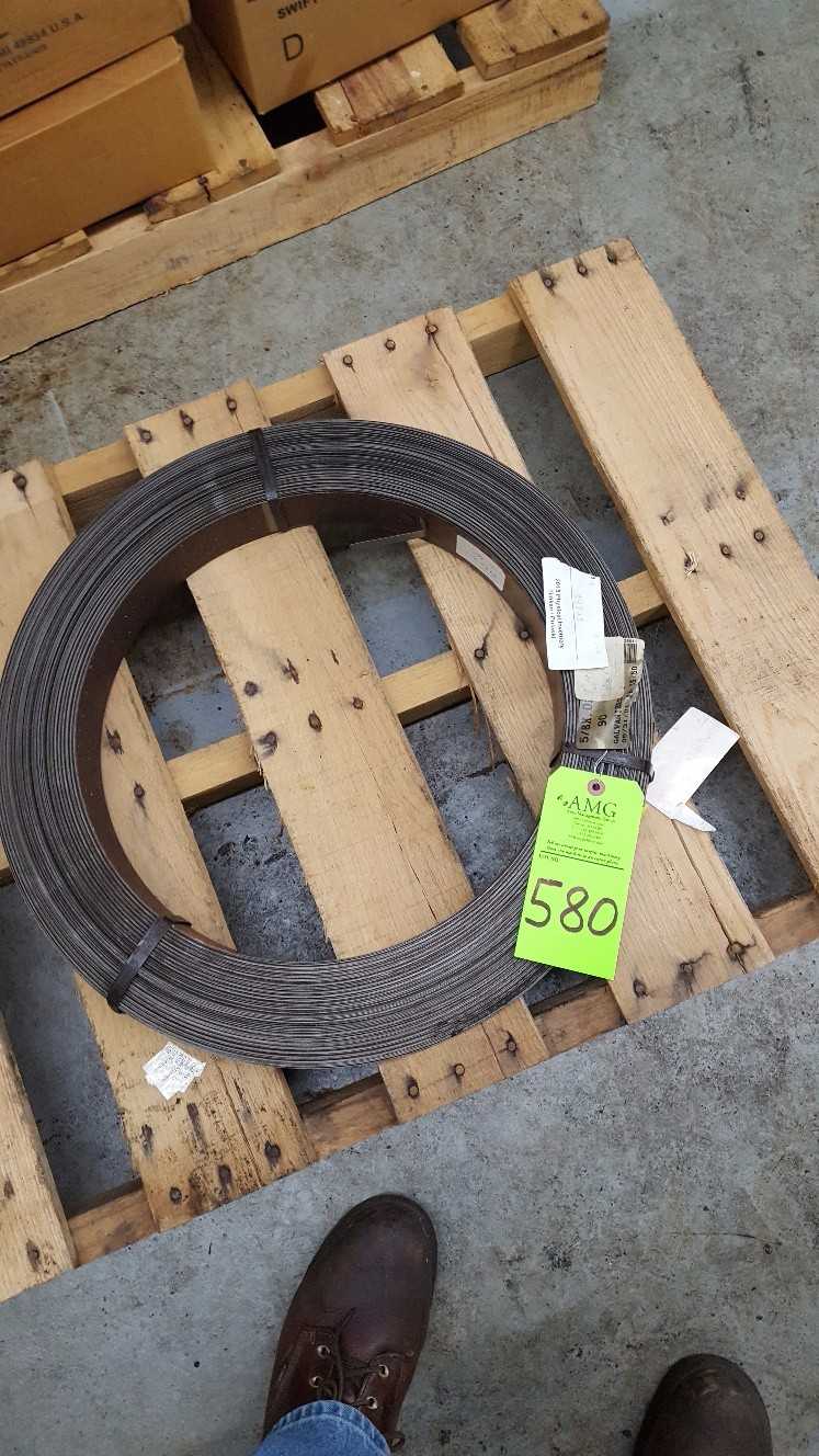 Lot of Coil of 5/8 wide galvanized HD banding material - MISCELLANEOUS