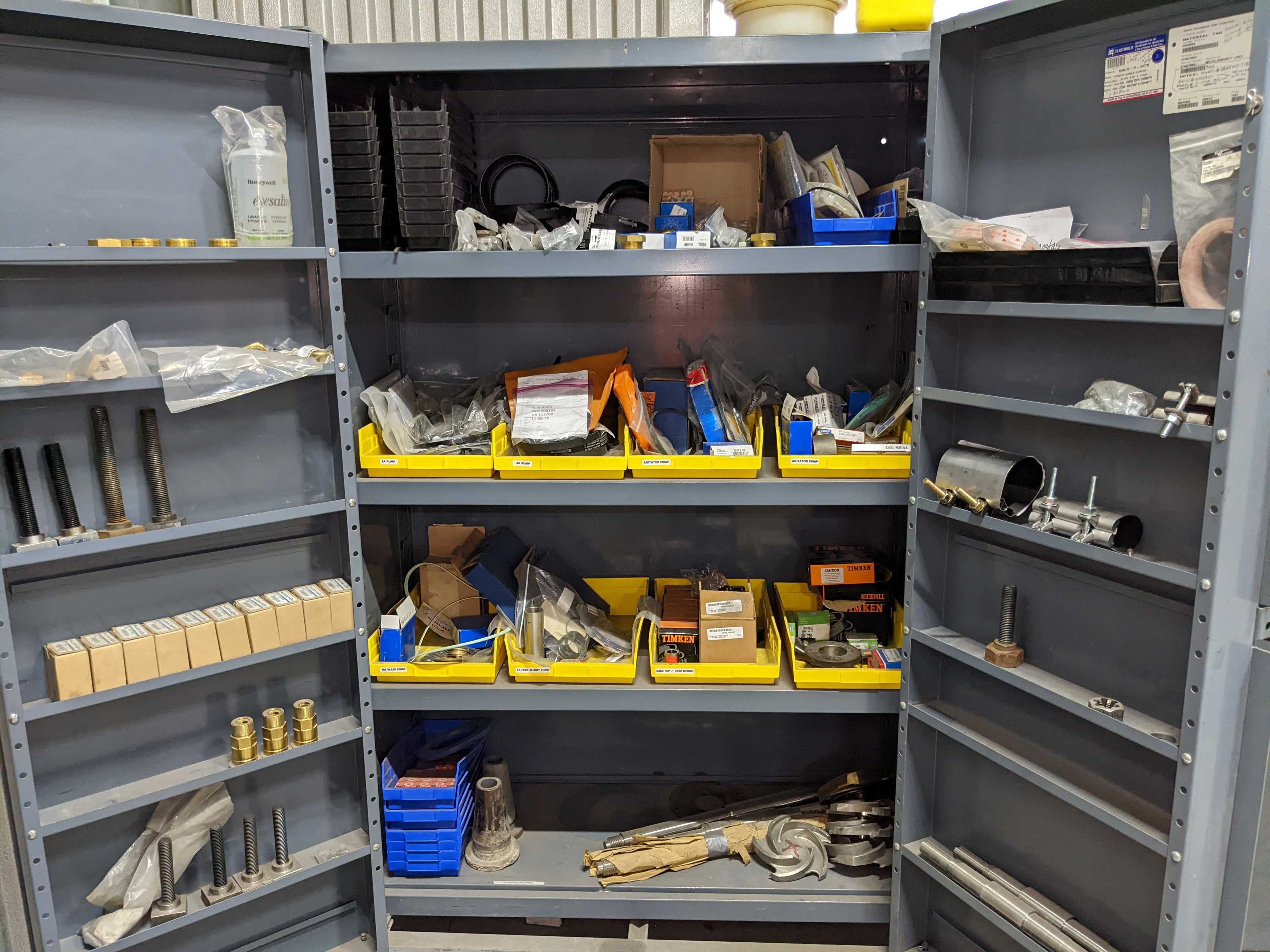 CABINET WITH CONTENTS - INDUSTRIAL PARTS