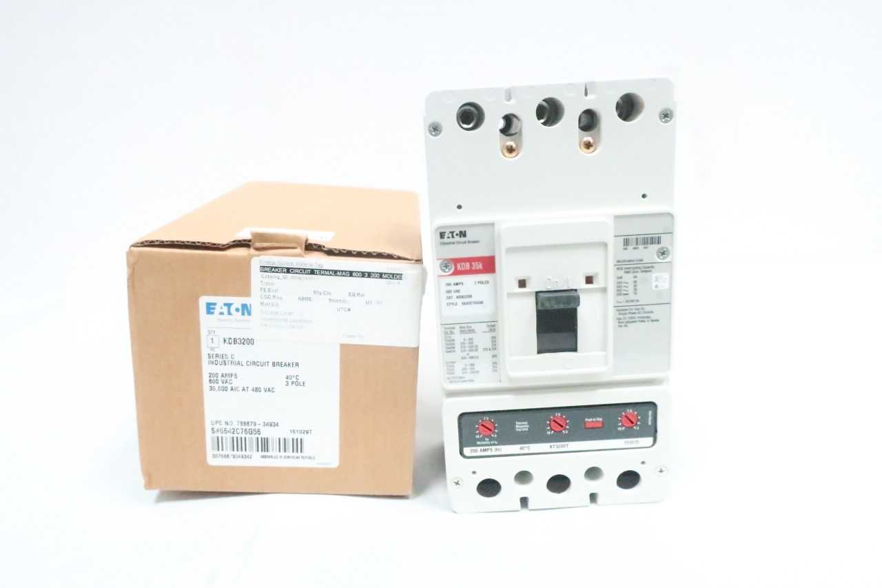 EATON KDB3200 3P 200A AMP 600V-AC MOLDED CASE CIRCUIT BREAKER - CIRCUIT BREAKERS