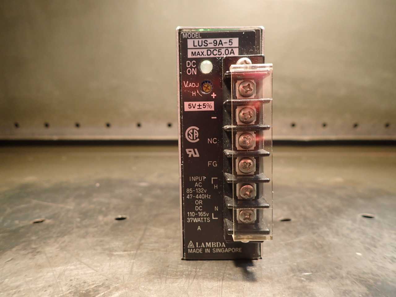 Lambda LUS9A-5 Power Supply: 85-132V AC or 110-165V DC in, 5VDC +/- 5% 5A out - ELECTRICAL COMPONENTS