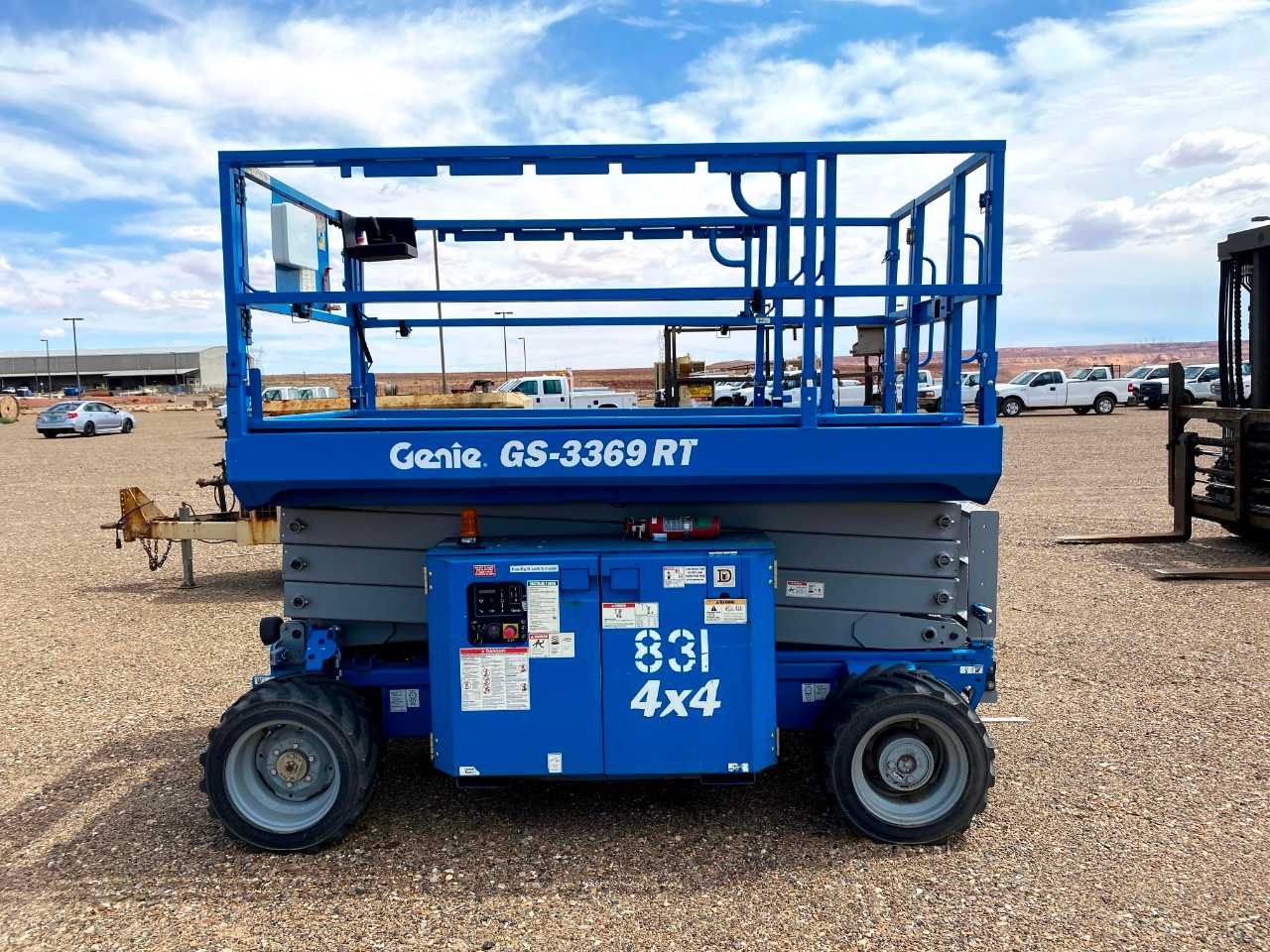 2013 Genie GS-3369RT Rough Terrain Scissor Lift - LIFT CART