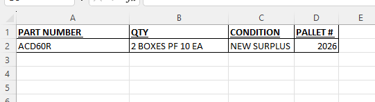 NEW SURPLUS ACD60R - DISCONNECT SWITCHES
