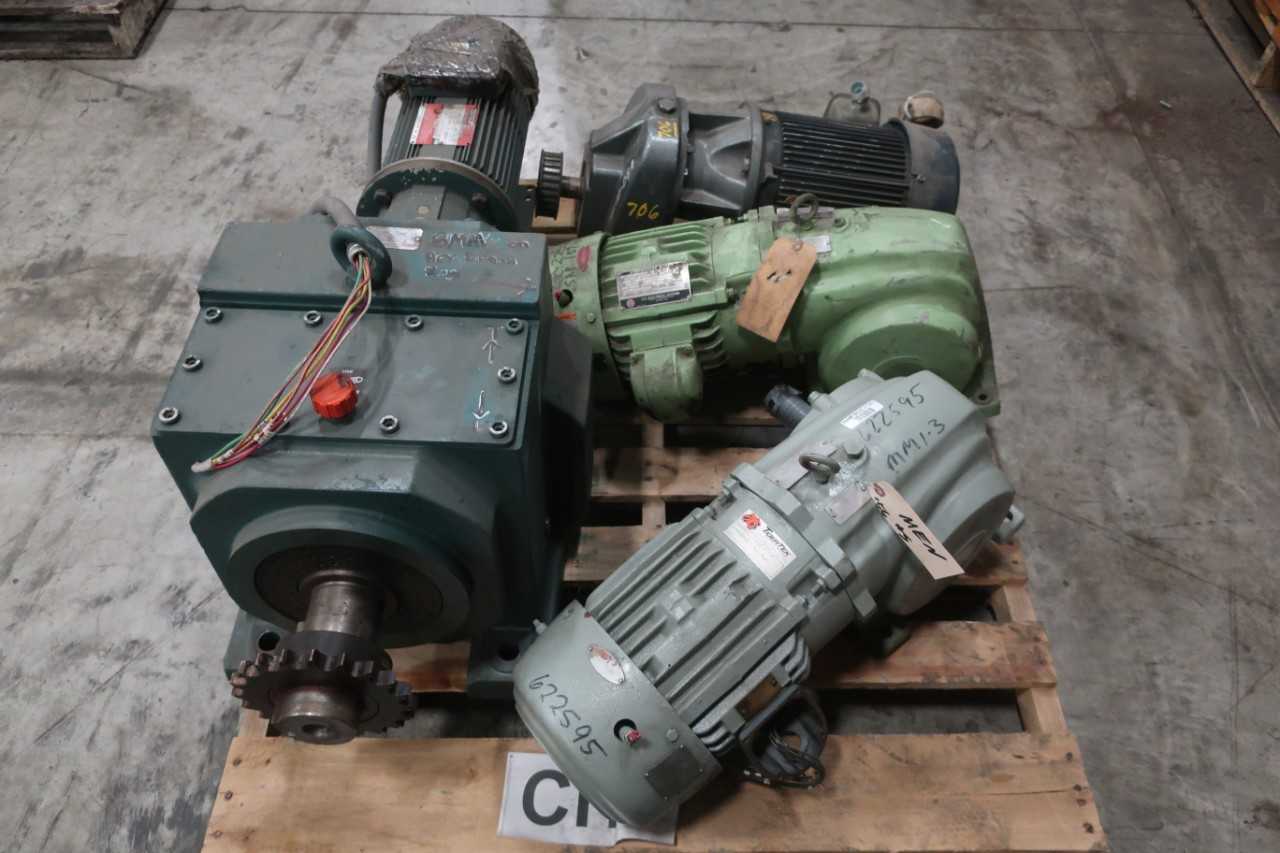 1 PALLET OF ASSORTED GEAR REDUCERS DODGE US MOTORS TIGERTECH - ELECTRIC MOTORS
