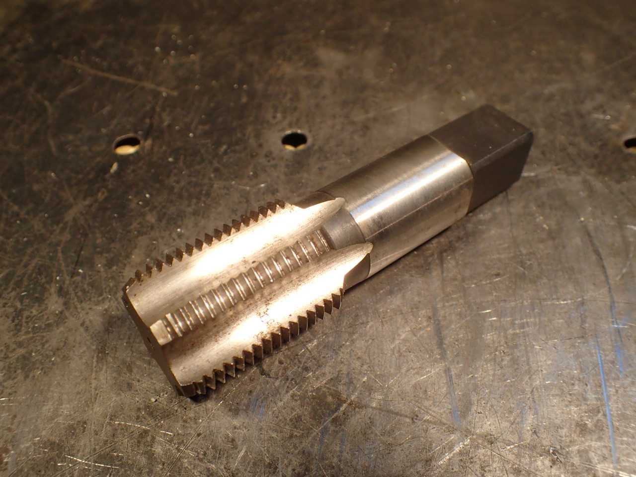 CTD 1-1/8"-12 NF LH Left Hand Thread Tap: 6-Flute, 1-1/2" Flute Length, GH-4 USA - MACHINING ACCESSORIES & TOOLING