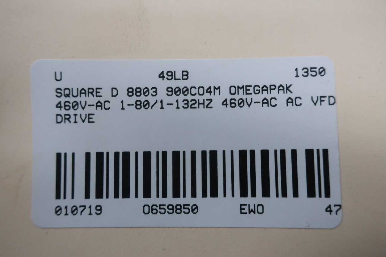 SQUARE D 8803 900CO4M OMEGAPAK 460V-AC 1-80/1-132HZ 460V-AC 1-30HP AC VFD DRIVE - ELECTRIC MOTORS