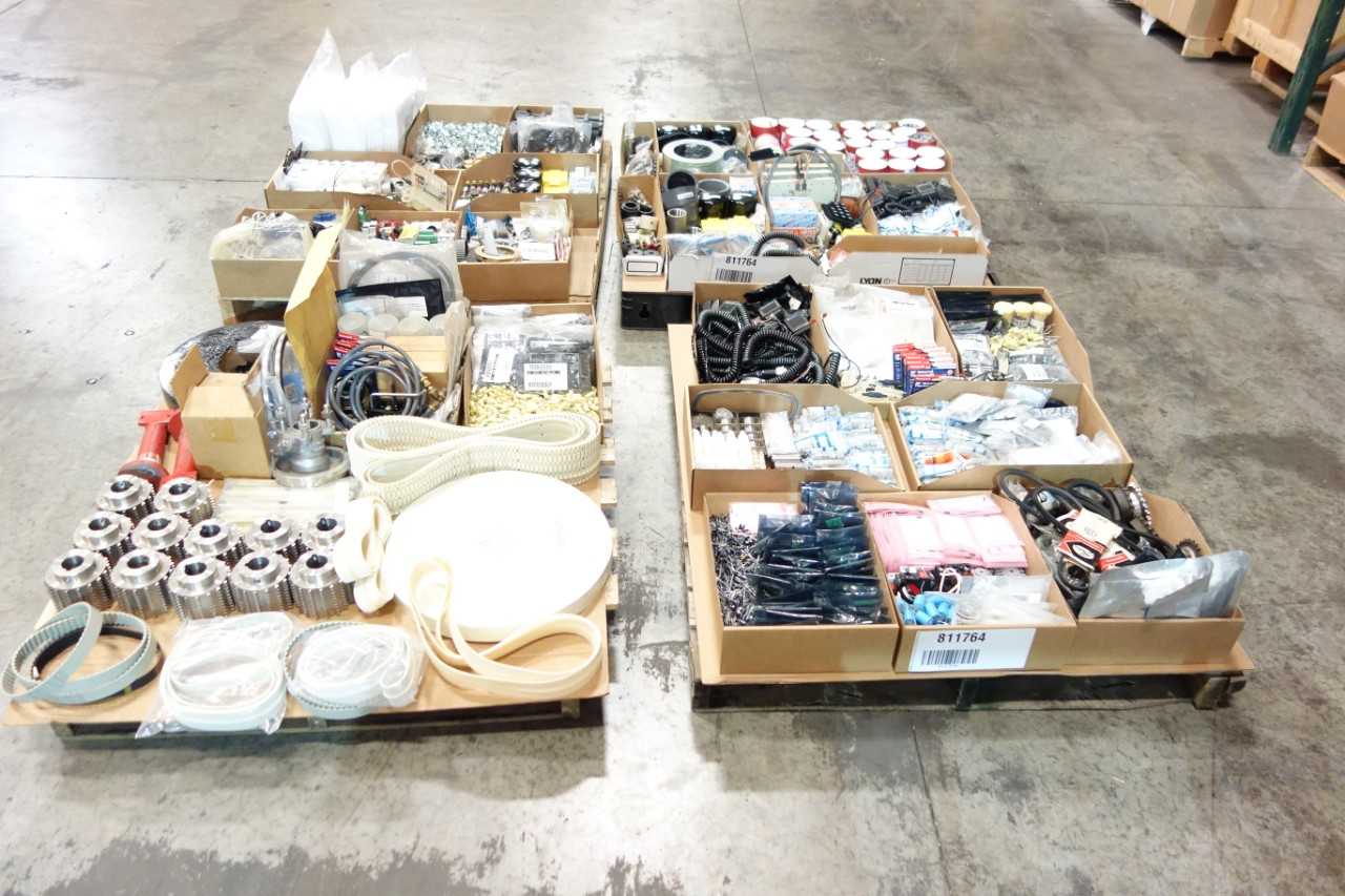 4 PALLETS OF ASSORTED MISCELLANEOUS INDUSTRIAL SURPLUS - ELECTRICAL COMPONENTS