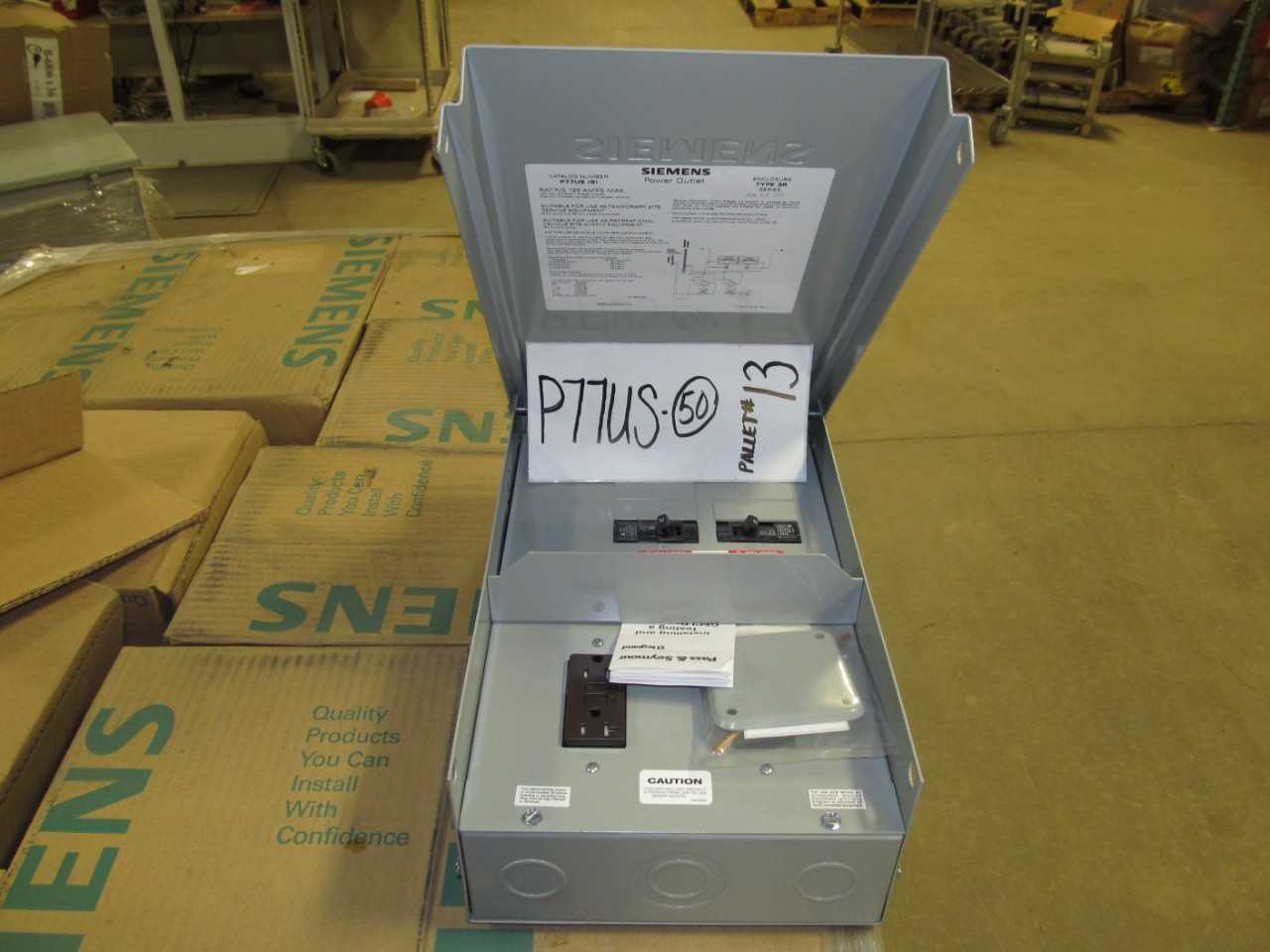Lot of Siemens P77US Power Outlet Panels - ELECTRICAL COMPONENTS