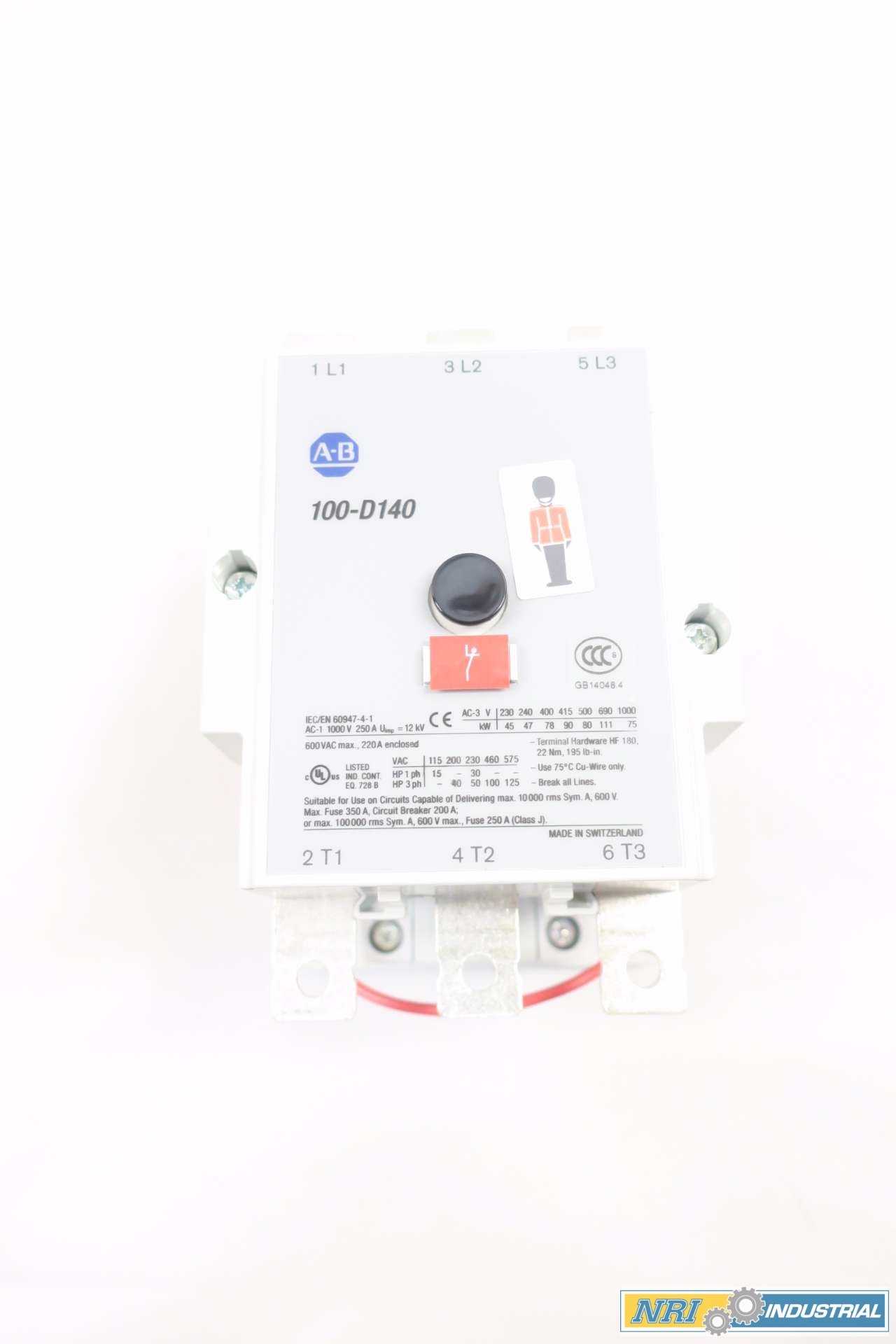 ALLEN BRADLEY 100S-D140D22C CONTACTOR - CIRCUIT BREAKERS