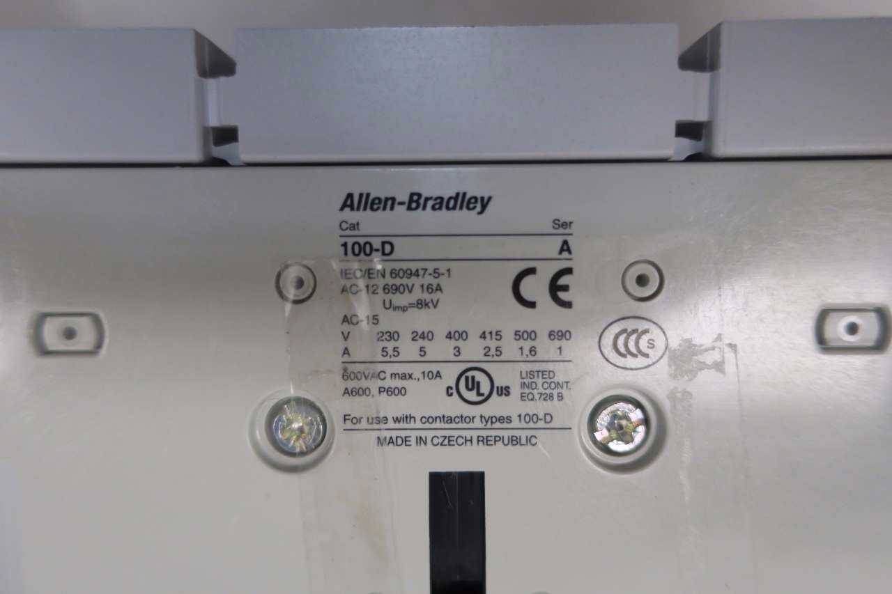 ALLEN BRADLEY 100-D110 CONTACTOR - CONTACTORS
