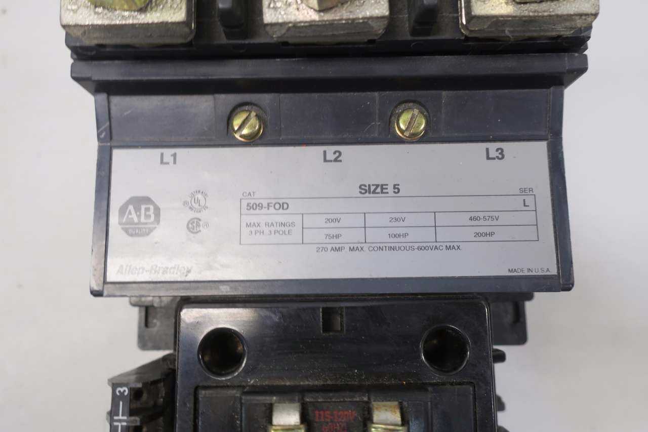 ALLEN BRADLEY 509-FOD CONTACTOR - CONTACTORS
