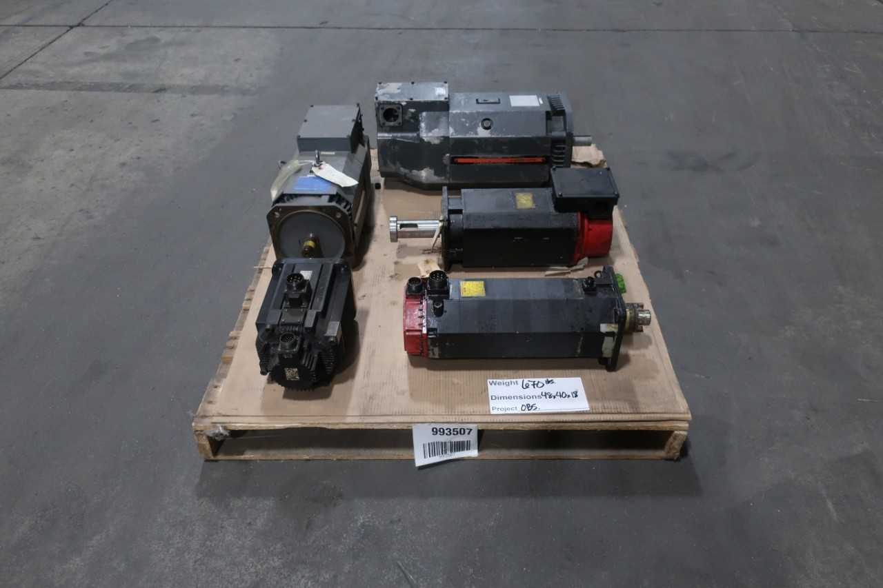 PALLET OF ASSORTED SERVO AND SPINDLE MOTORS - SERVO
