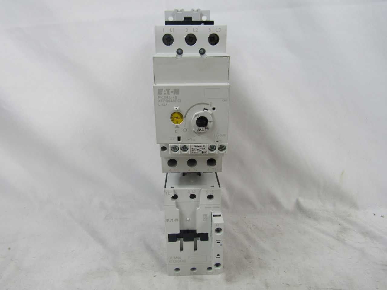 Quantity of 3 New Surplus Eaton XTSC040DDA Motor Controller FVNR 32-40A 120V - AUTOMATION & CONTROLS
