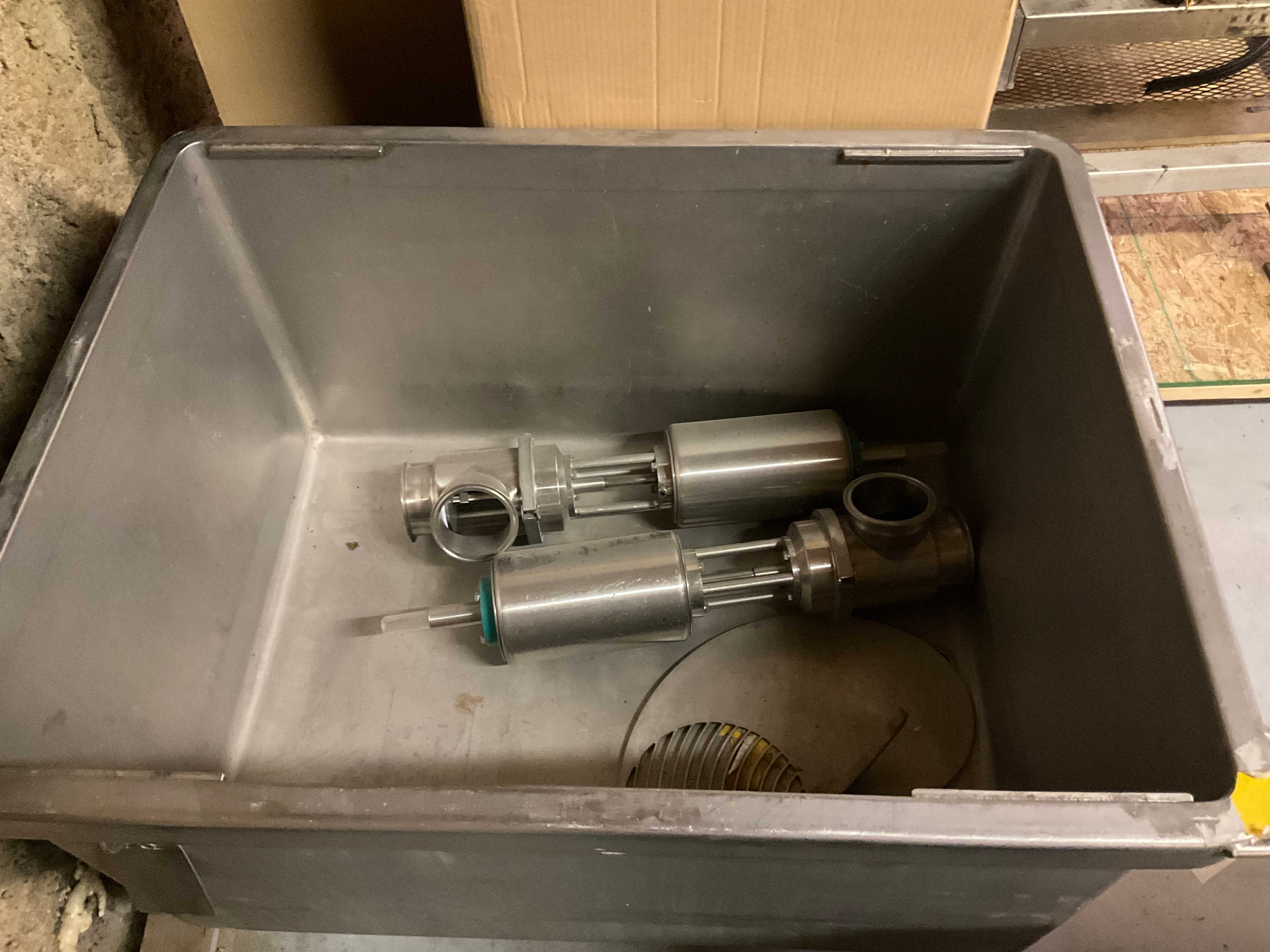 Metal Rolling Bin with Contents