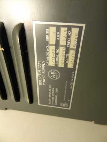 Allen Bradley 1771-AD I/O Chassis With 1771-P2 Power Supply - MISCELLANEOUS