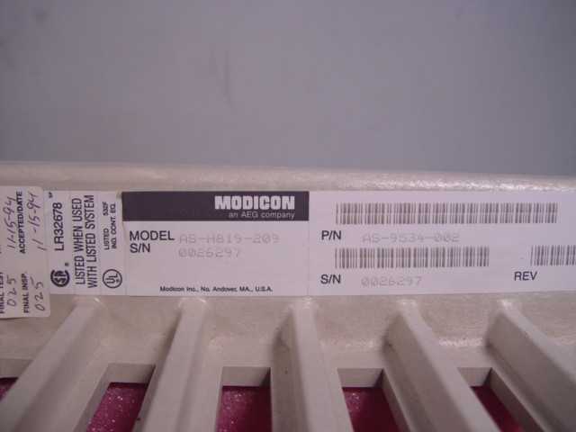"NEW" Modicon AEG Automation AS-H819-209 H827 19" Housing Assy Module - MISCELLANEOUS