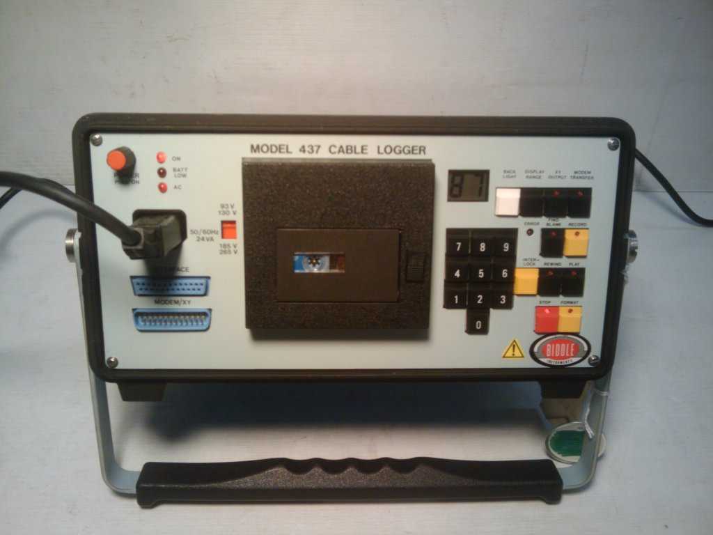 Biddle Instruments 437 Cable Logger With Faceplate Cover and Fabric Case . - MISCELLANEOUS