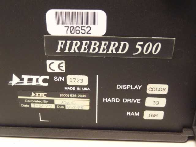 TTC Fireberd 500 Internetwork Analyzer W/1GB HDD, 16MB RAM & SVGA Display - MISCELLANEOUS