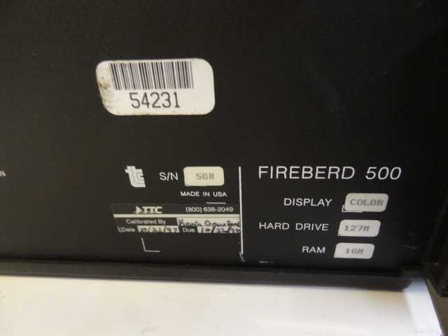 TTC Fireberd 500 Internetwork Analyzer W/127MB HDD, 16MB RAM & SVGA With FB527 - MISCELLANEOUS